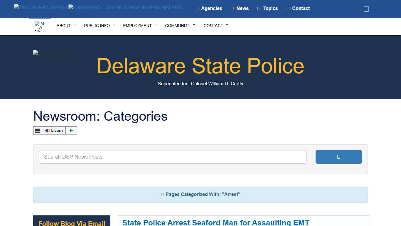 Arrest Archives - Delaware State Police - State of Delaware